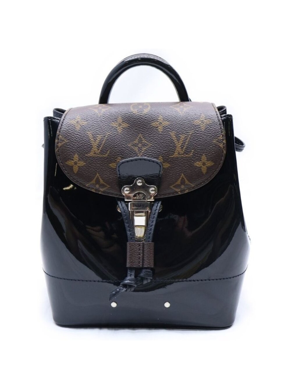 Louis Vuitton Monogram Vernis Hot Spring 2-Way Handbag Backpack Black Brown